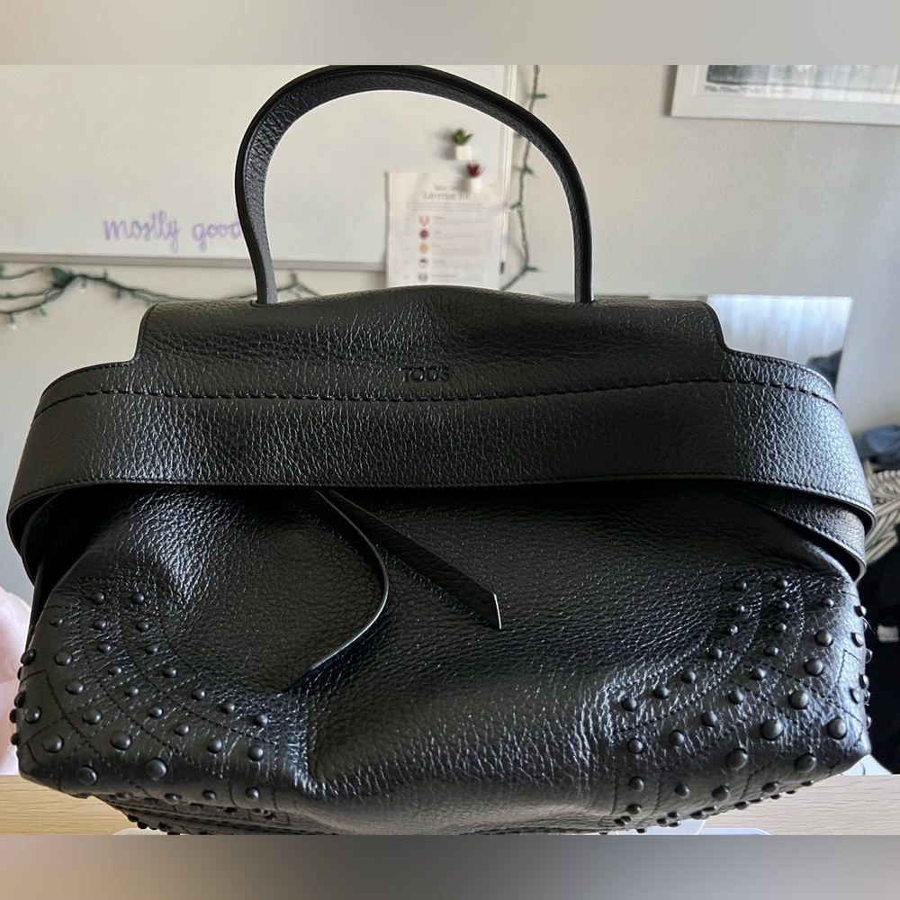 TODS Black leather purse